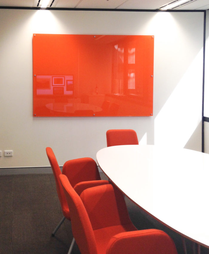 Acrylic Whiteboard Colour. Pantone Matched Colours for Whiteboard. Boardroom fitout. Wall Scrawl by Decently Exposed