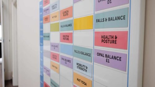 Group Fitness Board, Fitness Timetable, Magnetic Whiteboard, Wall Scrawl