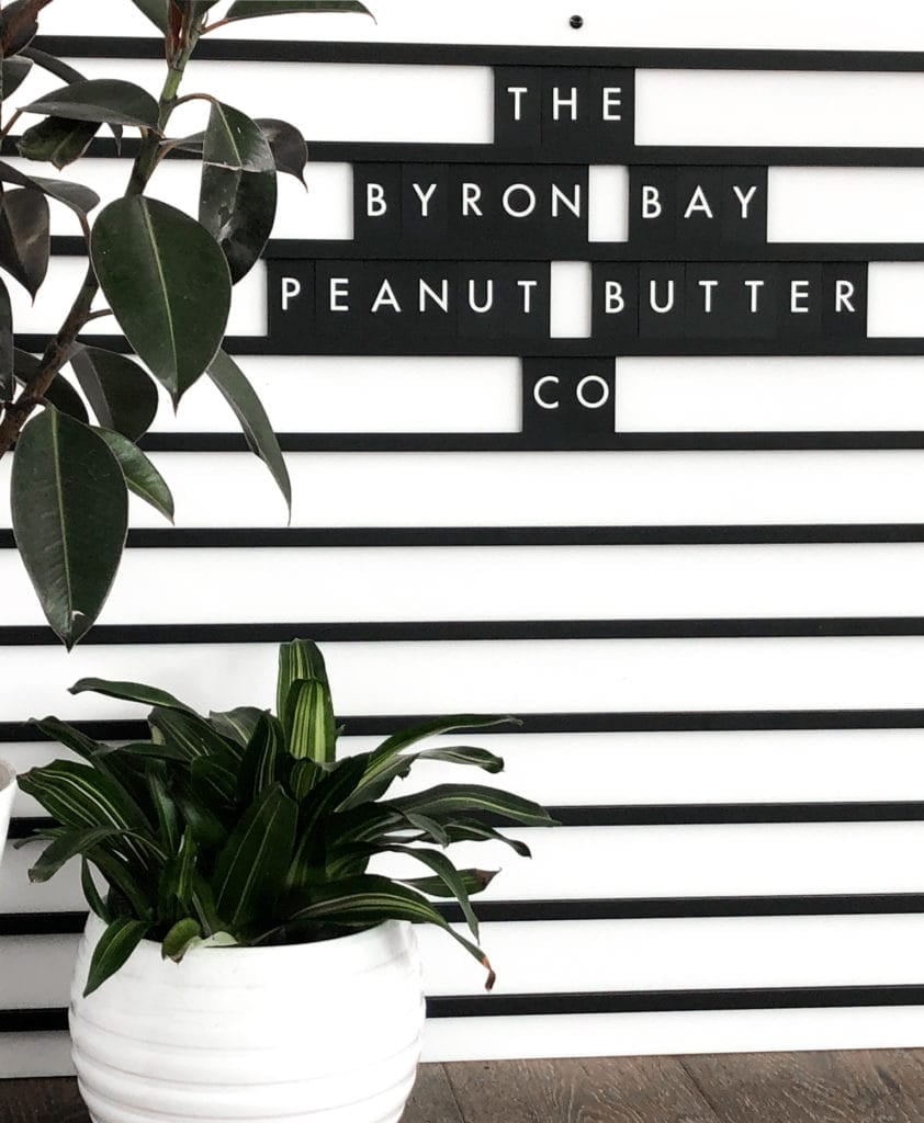 Black and white letter menu set with black tiles and rails
