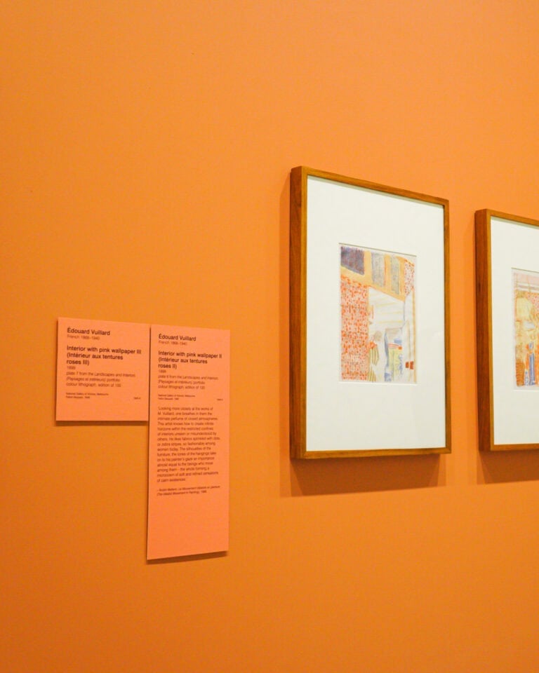 Wallpapers and other assorted graphics installed for the Pierre bonnard exhibition at NGV