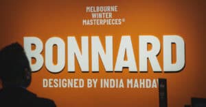 Wallpapers and other assorted Gallery graphics installed for the Pierre bonnard exhibition at NGV