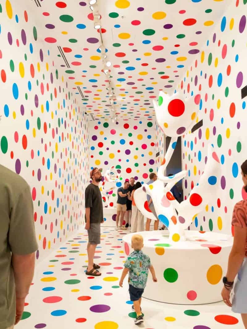 Exhibition Graphics, Titles and wallpapers for yayoi kusama's art show at NGV