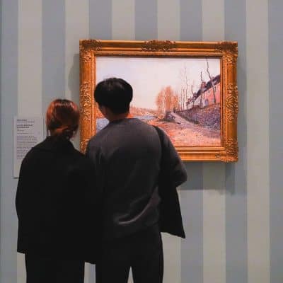 Exhibition Graphics, Titles and wallpapers for The French Impressionism Exhibition at NGV