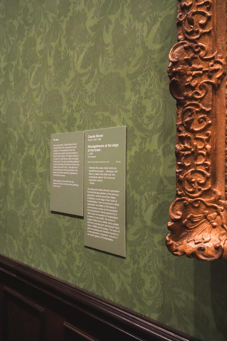 Exhibition Graphics, Titles and wallpapers for The French Impressionism Exhibition at NGV