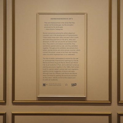 Exhibition Graphics, Titles and wallpapers for The French Impressionism Exhibition at NGV