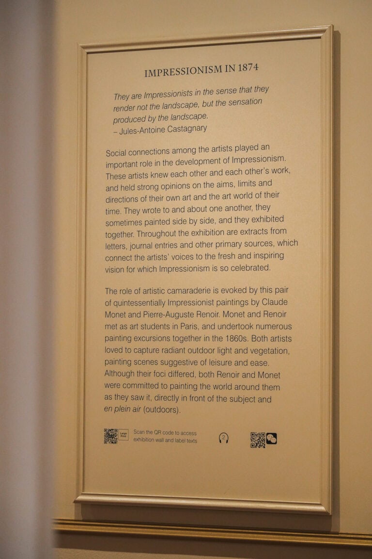 Exhibition Graphics, Titles and wallpapers for The French Impressionism Exhibition at NGV
