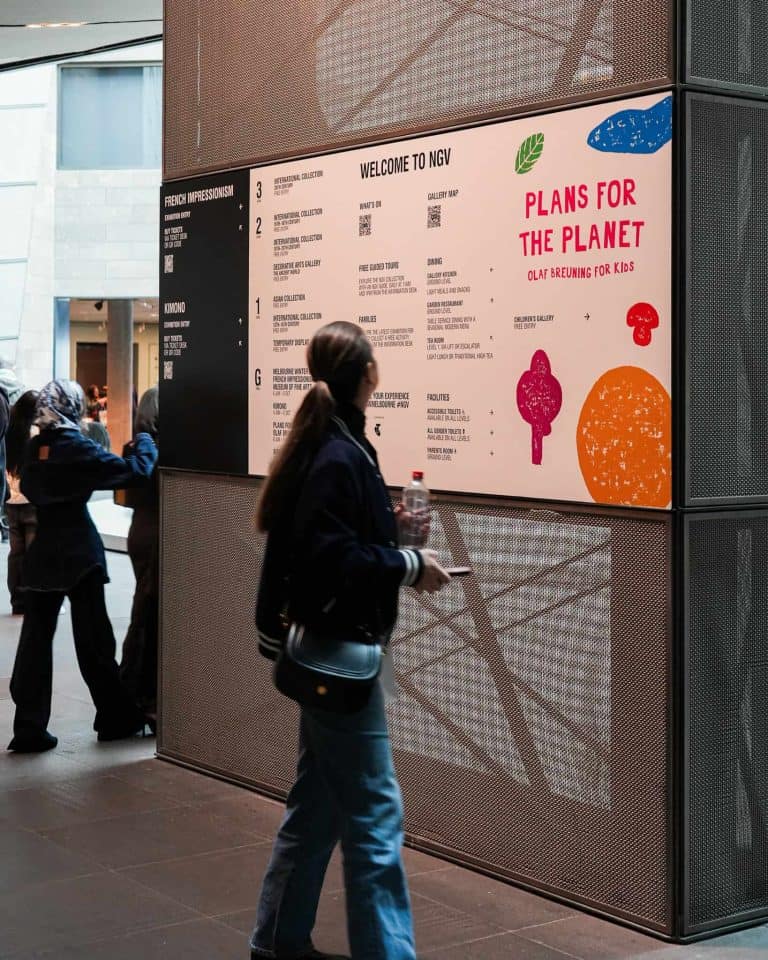Exhibition Graphics, Titles and wallpapers for The French Impressionism Exhibition at NGV